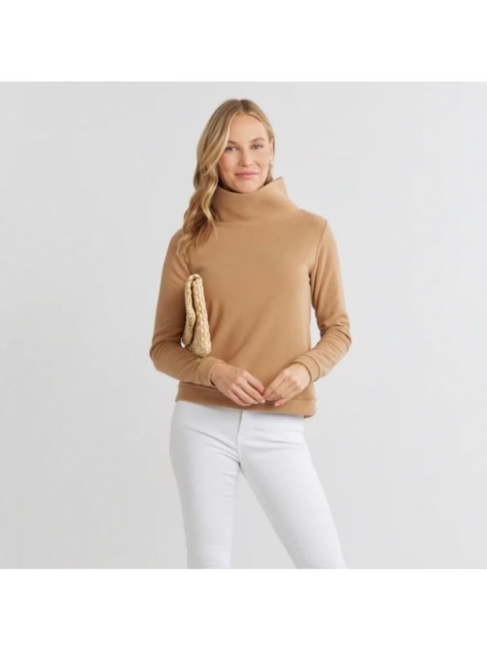 Dudley Stephens Park Slope Fleece Sweater Camel XS